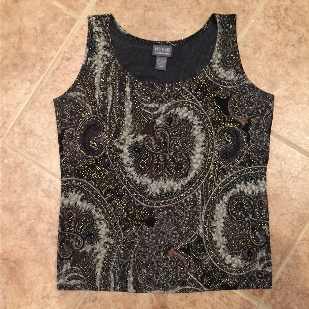 Chico’s Brown Paisley Tank